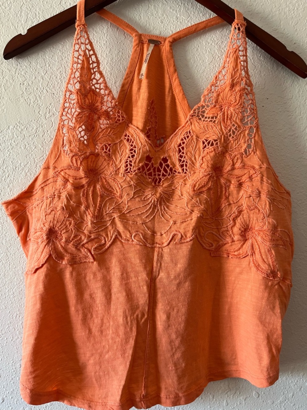 Free People Santa Cruz Coral Crop Top